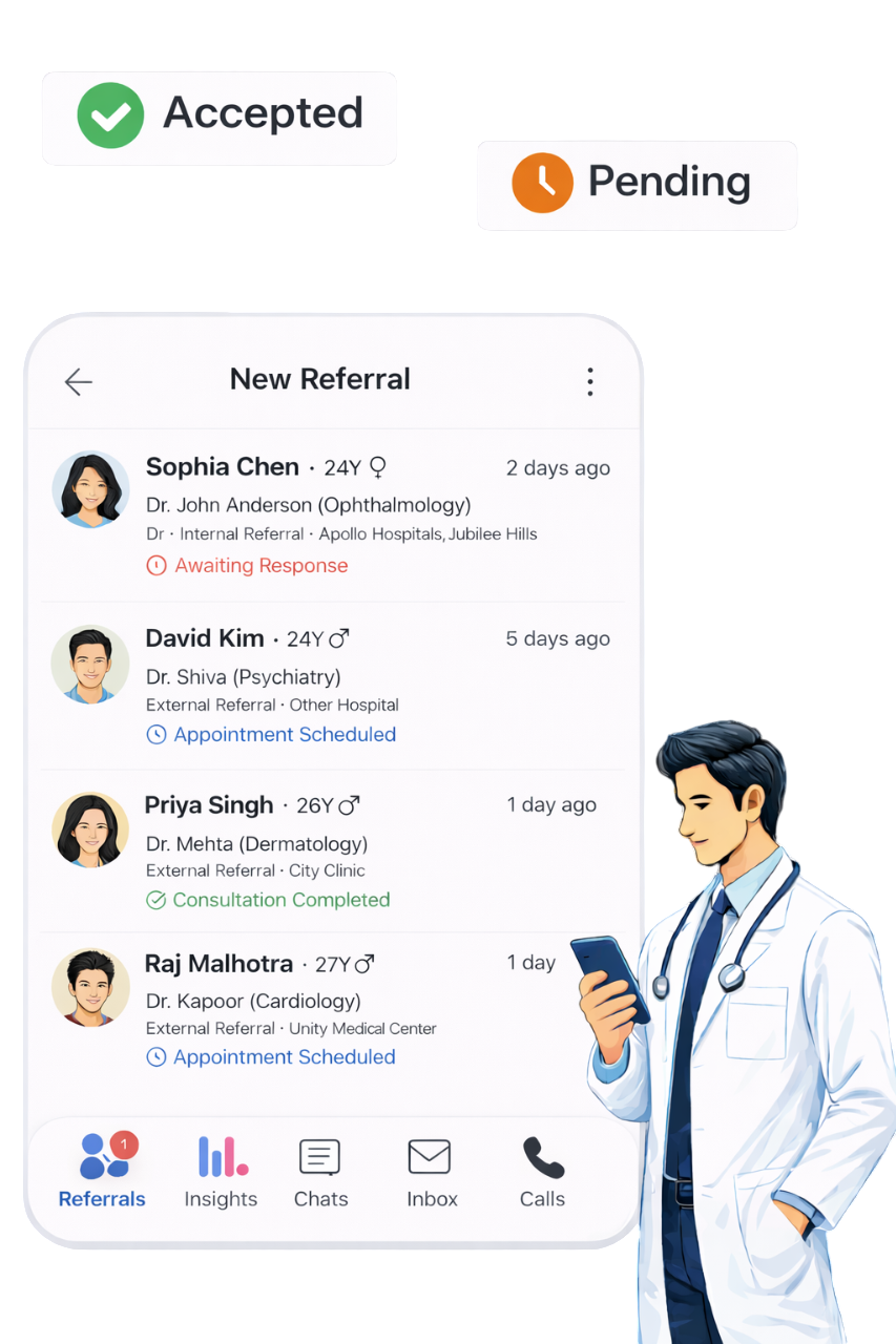Referral infrastructure visualization showing trust network
